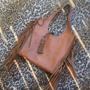 Frye Farrah Fringed Leather Bag